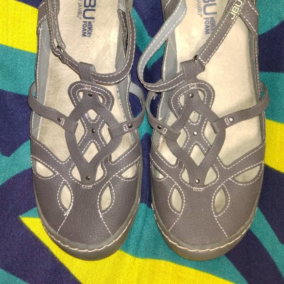 ❤️JBU by Jambu Memory Foam T-Strap Comfort Flats Shoes SZ 10 - Picture 3 of 9